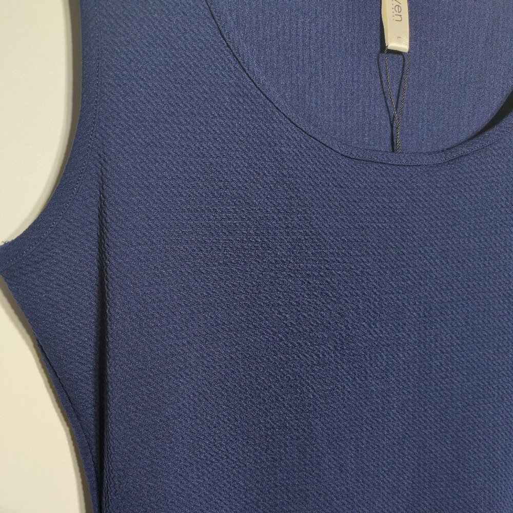 24Seven Comfort Apparel Tank Dress Large Sleeveless Pleated Maternity Fit Flare - Picture 5 of 8